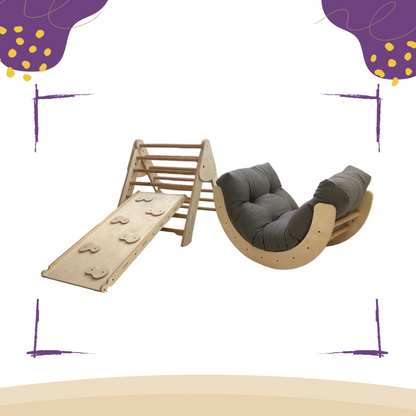 Climbing set with cushion